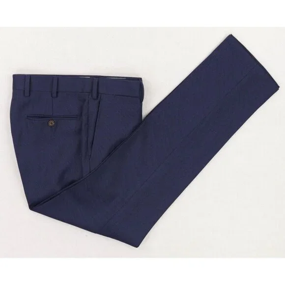 Suitsupply Sienna Ticket Pocket VBC Wool Suit Size 36R Blue Birdseye - Picture 11 of 14